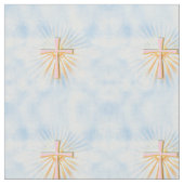 Tissu Rayons de la Croix Religieuse Lumière (Fermer)