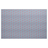 Tissu Rayure blanche bleue de monogramme rouge nautique (Yard)