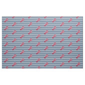 Tissu Rayure blanche bleue de monogramme rouge nautique (Fat Quarter)
