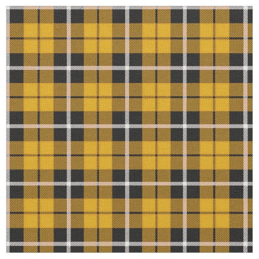 Tissu Rayure blanche/noire d'automne de jaune profond (Fermer)