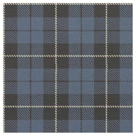 Tissu Rayure blanche/noire plaid bleu/gris (Fermer)