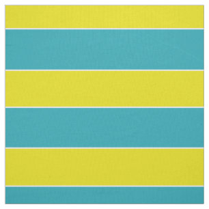 Tissu Rayure bleue et jaune d'amusement d'été