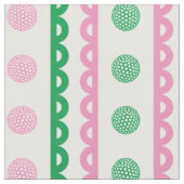 Tissu Rayure de golf festonnée Prépa - Rose & Vert (Fermer)