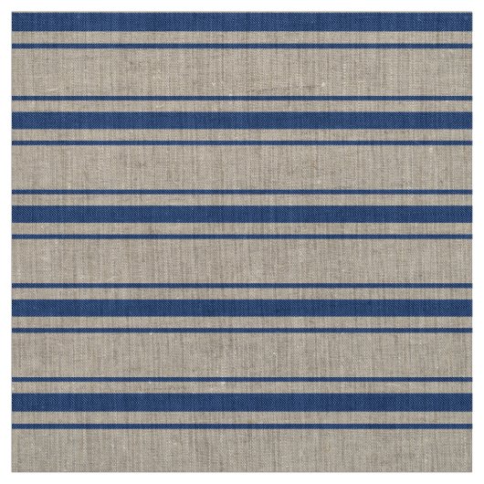 Tissu Rayure étroite de coutil de matelas bleu-foncé et (Échantillon)