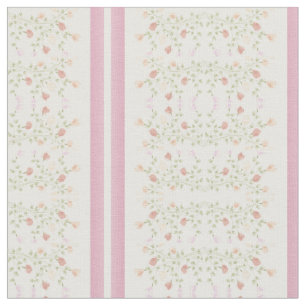 Tissu Rayure florale décorative