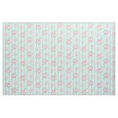 Tissu Rayure florale Teal de rose classique de cru (Fat Quarter)