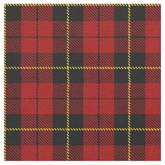 Tissu Rayure jaune et noire de cerise de plaid profond (Fermer)