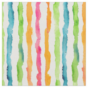 Tissu Rayures abstraites d'aquarelle