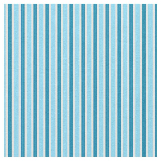 Tissu rayures bleu clair, sarcelle et blanc (Fermer)