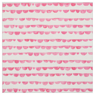 Tissu Rayures crantées par aquarelle moderne blanche