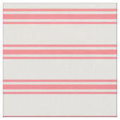 Tissu Rayures de coutil de corail de rose et de blanc (Fermer)
