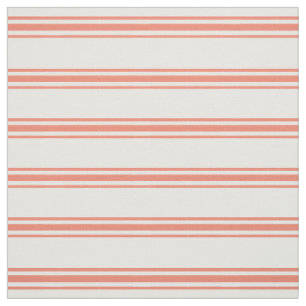 Tissu Rayures de coutil de terre cuite et de blanc