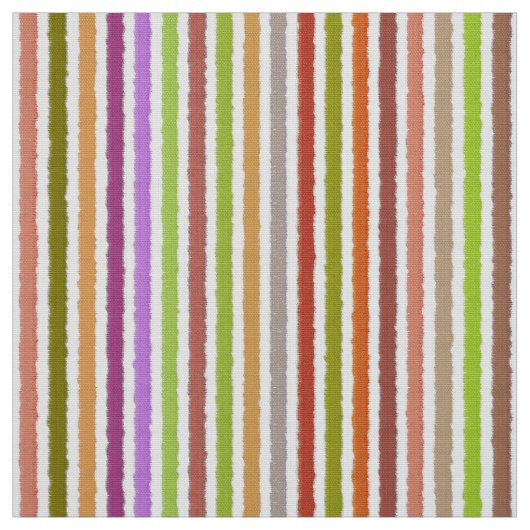 Tissu Rayures de craie - Crème et couleurs multiples (Échantillon)