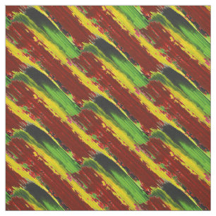 Tissu Rayures de peinture de Rastafarian