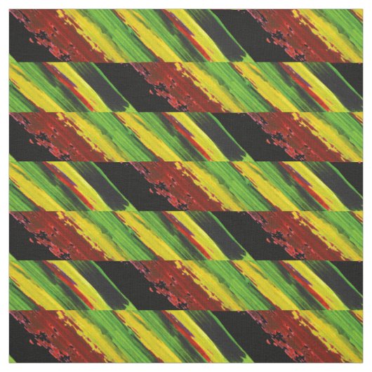 Tissu Rayures de peinture de Rastafarian (Échantillon)