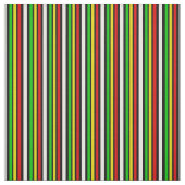 Tissu Rayures de Rasta avec le noir (Échantillon)