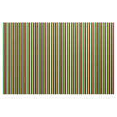 Tissu Rayures de Rasta avec le noir (Fat Quarter)