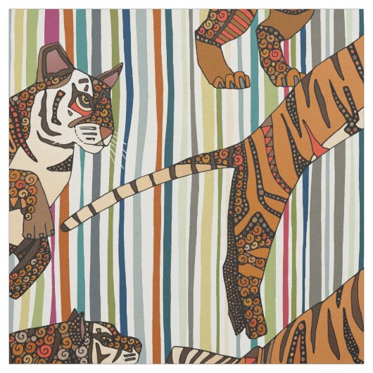 Tissu rayures de tigre (Échantillon)