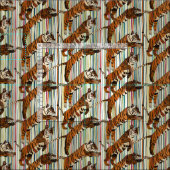 Tissu rayures de tigre (Carreau)