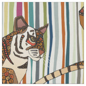 Tissu rayures de tigre (Fermer)