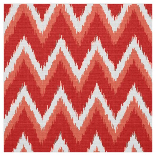 Tissu Rayures d'Ikat Chevron - orange et blanc de (Échantillon)