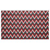 Tissu Rayures d'Ikat Chevron - rouge, blanc et gris/gris (Fat Quarter)