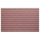 Tissu Rayures d'Ikat Chevron - rouge, blanc et gris/gris (Yard)