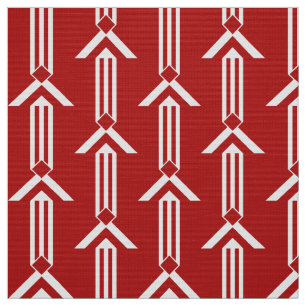 Tissu Rayures et chevrons blancs géométriques sur le