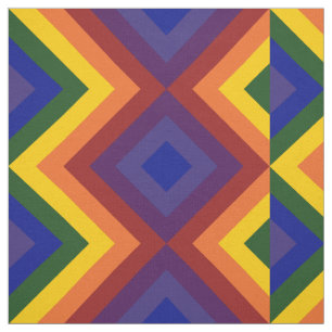 Tissu Rayures et diamants de Chevron d'arc-en-ciel