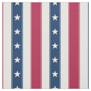 Tissu Rayures et Étoiles Patriotiques (échelle moyenne v