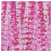Tissu Rayures et points satinés Abstraits, rose Fuchsia (Détail)