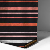 Tissu Rayures Halloween Noir et Orange