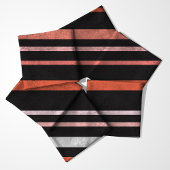 Tissu Rayures Halloween Noir et Orange