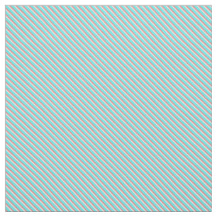 Tissu Rayures turquoises et de corail