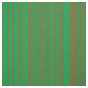 Tissu Rayures Vert Marron