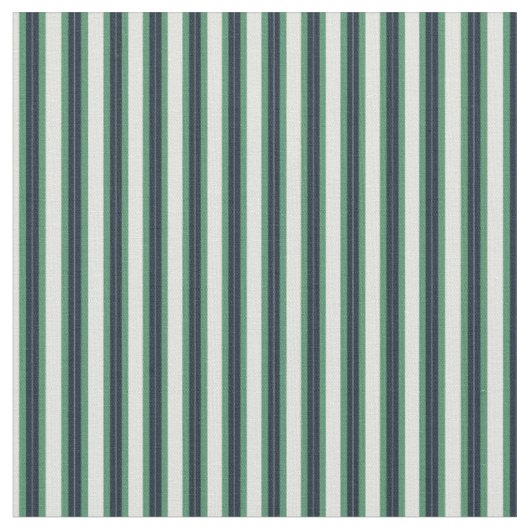 Tissu Rayures verticales classiques vert sauge, marine e (Fermer)