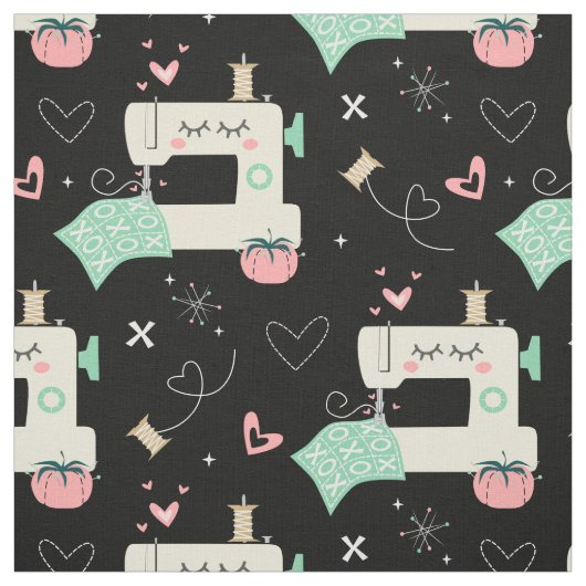 Tissu Réalisé avec amour ©studioxtine (Échantillon)