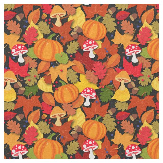 Tissu Récolte d'automne sur le sol forestier (Fermer)