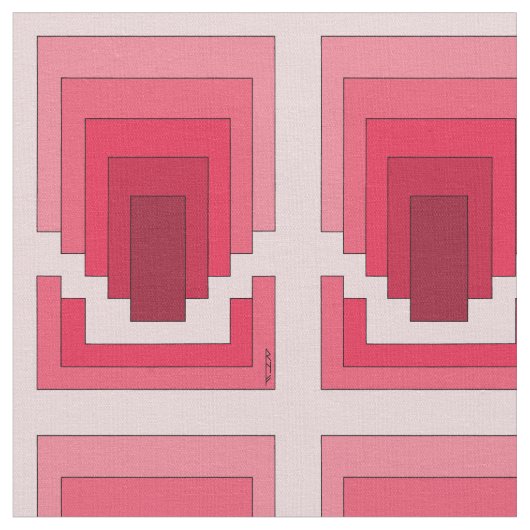Tissu Rectangle Abstrait en rouge (Fermer)