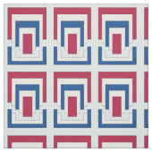 Tissu Rectangle Abstrait en rouge, blanc et bleu (Échantillon)