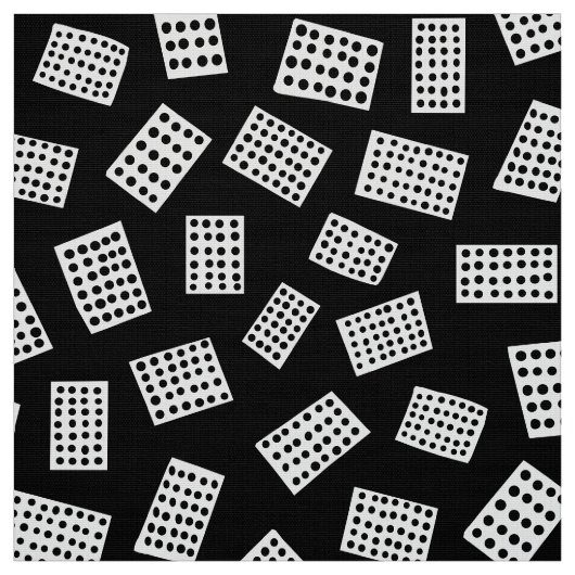 Tissu Rectangles Abstraites 081122 - Blanc sur noir (Échantillon)