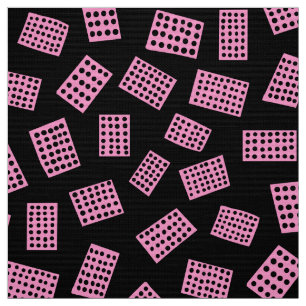 Tissu Rectangles Abstraites 081122 - Rose sur Noir