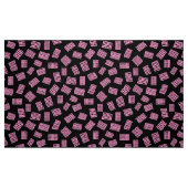 Tissu Rectangles Abstraites 081122 - Rose sur Noir (Fat Quarter)