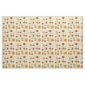Tissu Rectangles arrondies Carré orange (Yard)