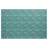 Tissu Rectangles arrondies Carré Turquoise (Yard)