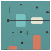 Tissu Rectangles arrondies Carré Turquoise (Fermer)