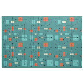 Tissu Rectangles arrondies Carré Turquoise (Fat Quarter)