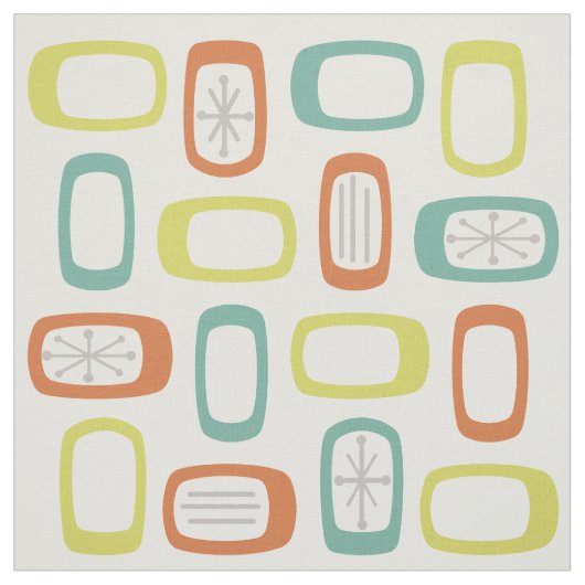 Tissu Rectangles arrondies MCM du milieu du siècle (Échantillon)