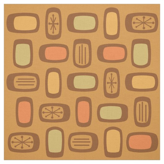 Tissu Rectangles arrondies MCM du milieu du siècle (Échantillon)