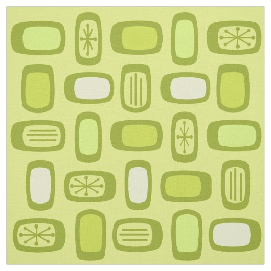 Tissu Rectangles arrondies MCM du milieu du siècle Chart (Échantillon)